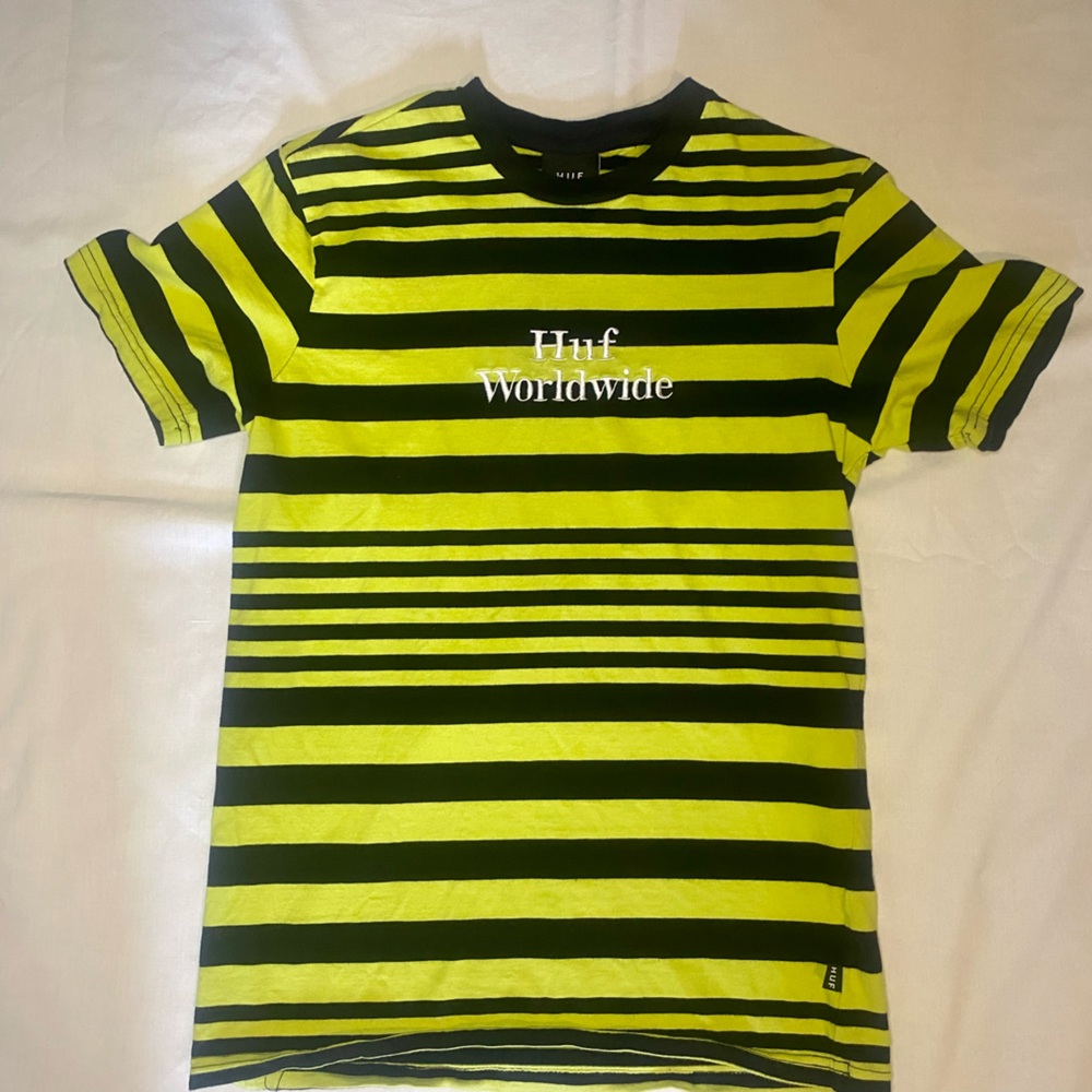 Huf Worldwide, stripped Hi-Vis green and black.